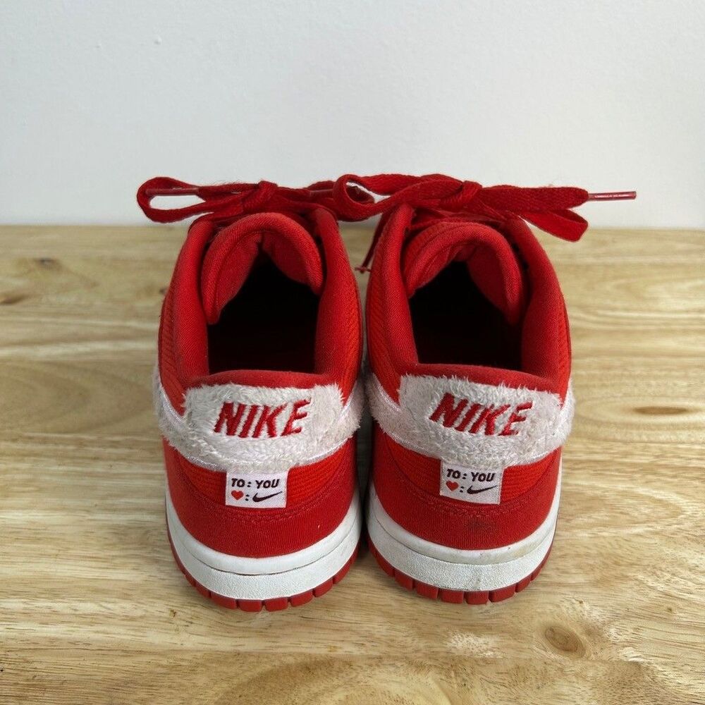 Nike Dunk Low Valentine's Day 2024 Red Corduroy GS Size 4.5Y FZ3548-612 - Picture 5 of 8
